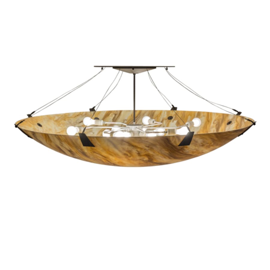 Meyda Tiffany Araneta 12 Light 61" Wide Semi-Flush Bowl Ceiling Fixture - Oil Rubbed Bronze Finish - Medium Bulb Base