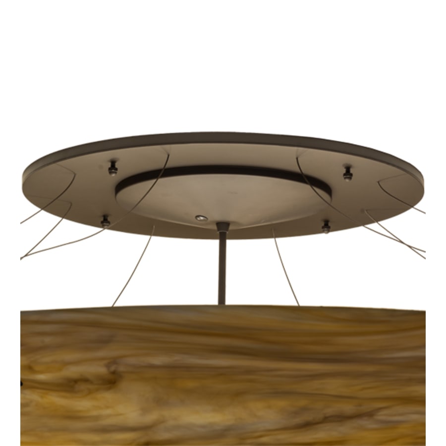 Meyda Tiffany Araneta 12 Light 61" Wide Semi-Flush Bowl Ceiling Fixture - Oil Rubbed Bronze Finish - Medium Bulb Base