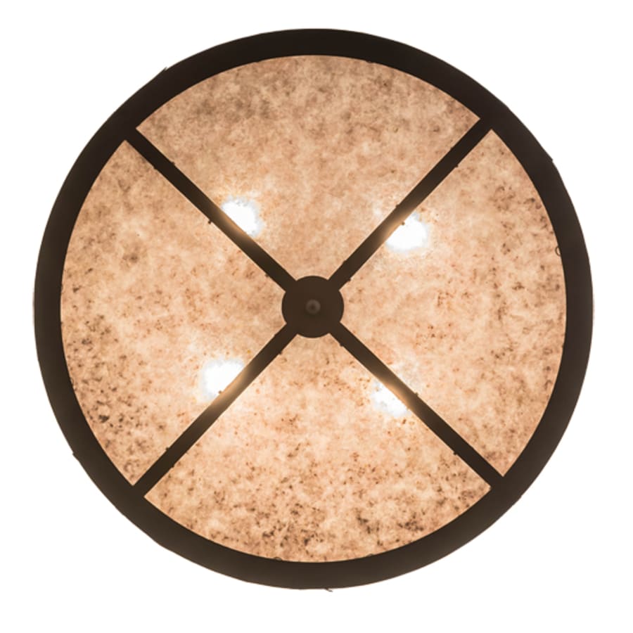 Meyda Tiffany Wildlife at Dusk 4 Light 36" Wide Semi-Flush Drum Ceiling Fixture