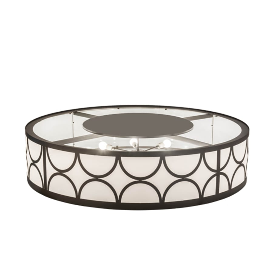 Meyda Tiffany Revival Deco Cilindro 8 Light 60" Wide Semi-Flush Drum Ceiling Fixture