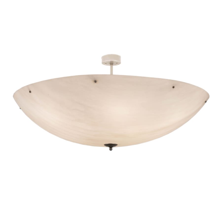 Meyda Tiffany Madison 12 Light 60" Wide Semi-Flush Bowl Ceiling Fixture - Nickel Finish - GU24 Bulb Base