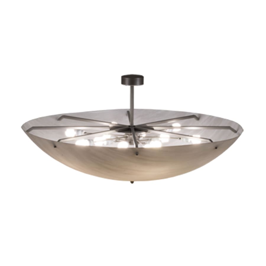 Meyda Tiffany Madison 12 Light 60" Wide Semi-Flush Bowl Ceiling Fixture - Nickel Finish - GU24 Bulb Base