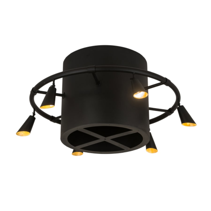 Meyda Tiffany Column-Surround 6 Light 60" Wide Semi-Flush Ceiling Fixture