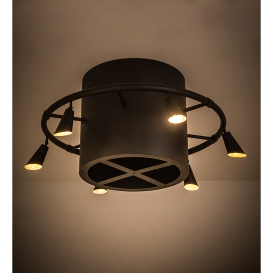 Meyda Tiffany Column-Surround 6 Light 60" Wide Semi-Flush Ceiling Fixture