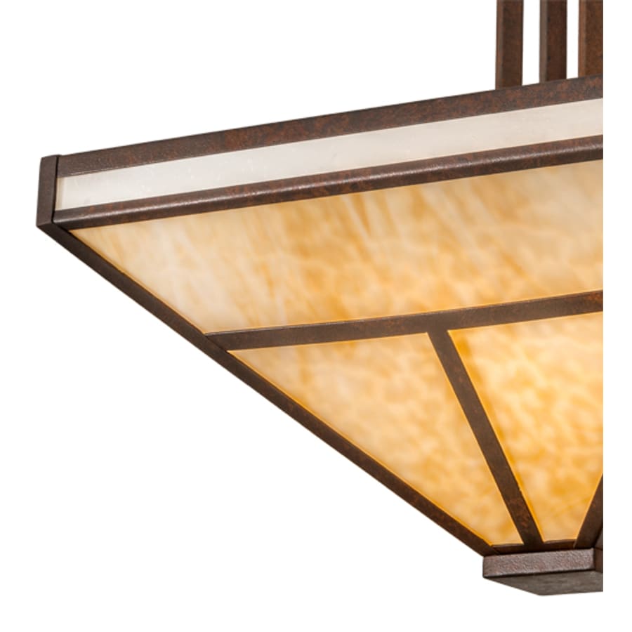 Meyda Tiffany T Mission 8 Light 34" Wide Semi-Flush Ceiling Fixture - Rust Finish