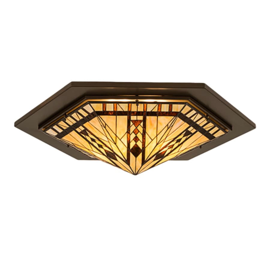Meyda Tiffany Sonoma 6 Light 36" Wide Flush Mount Ceiling Fixture - Bronze Finish