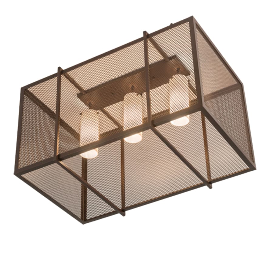 Meyda Tiffany Kitzi Golpe 3 Light 32" Wide Flush Mount Ceiling Fixture