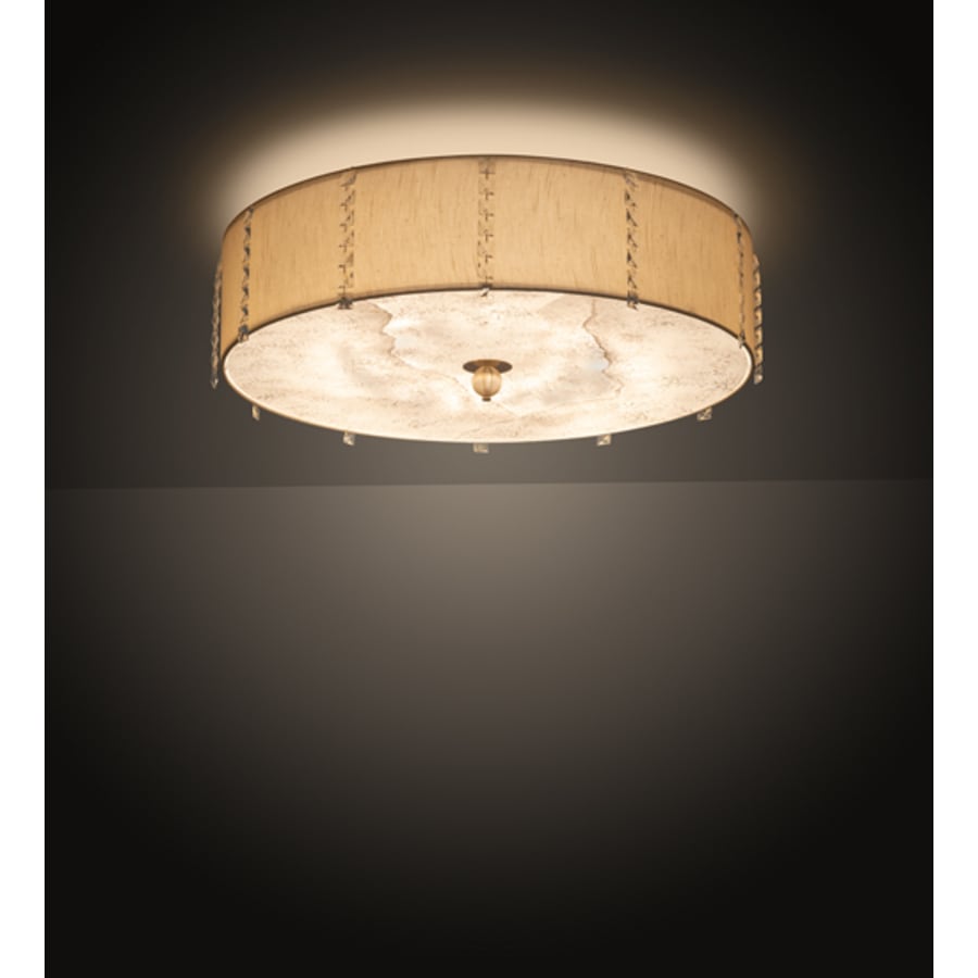 Meyda Tiffany Cilindro Lujoso 8 Light 33" Wide Semi-Flush Drum Ceiling Fixture