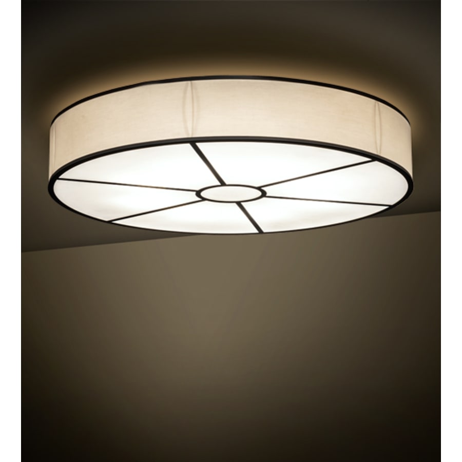 Meyda Tiffany Cilindro 8 Light 48" Wide Semi-Flush Drum Ceiling Fixture - Timeless Bronze Finish