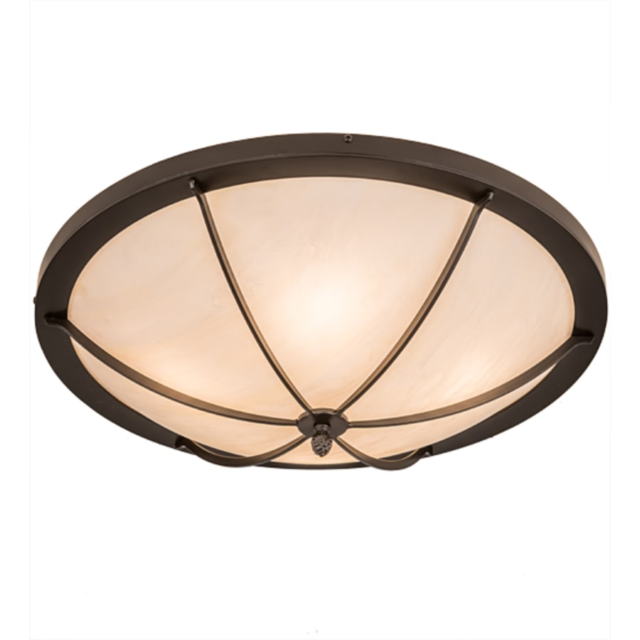 Meyda Tiffany Dominga 4 Light 24" Wide Flush Mount Bowl Ceiling Fixture - Oil Rubbed Bronze Finish
