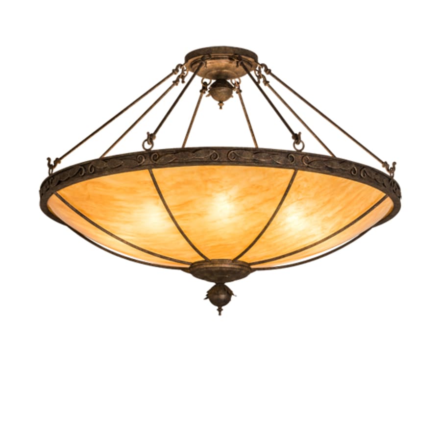 Meyda Tiffany Arabesque 8 Light 48" Wide Semi-Flush Bowl Ceiling Fixture - Baroque Finish
