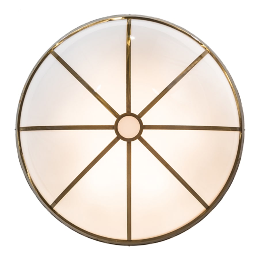 Meyda Tiffany Kahe 12 Light 60" Wide Flush Mount Bowl Ceiling Fixture - Brass Tint Finish