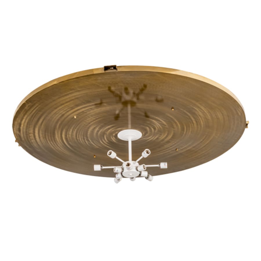 Meyda Tiffany Kahe 12 Light 60" Wide Flush Mount Bowl Ceiling Fixture - Brass Tint Finish