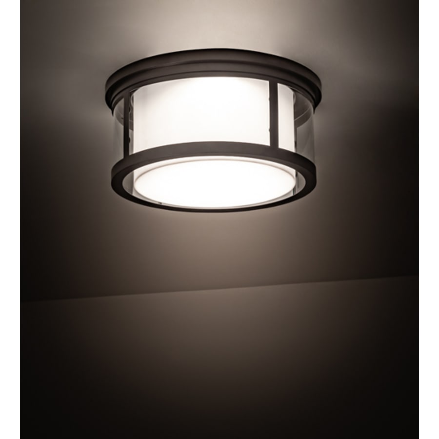 Meyda Tiffany Cilindro Campbell 19" Wide LED Flush Mount Drum Ceiling Fixture