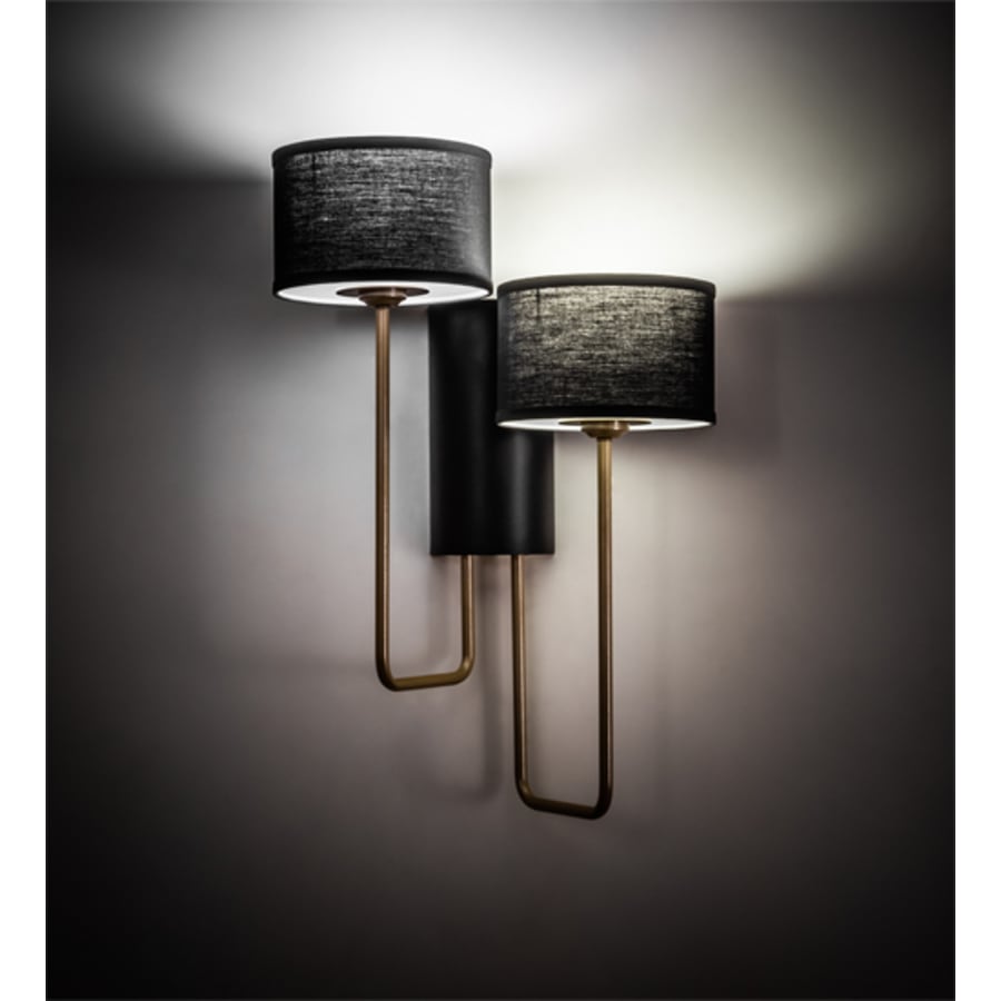 Meyda Tiffany Cilindro Duet 2 Light 25" Tall Wall Sconce