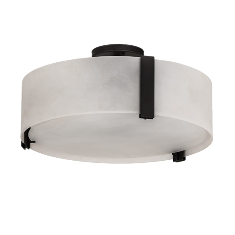 Meyda Tiffany Cilindro 4 Light 18" Wide Semi-Flush Drum Ceiling Fixture - Oil Rubbed Bronze Finish