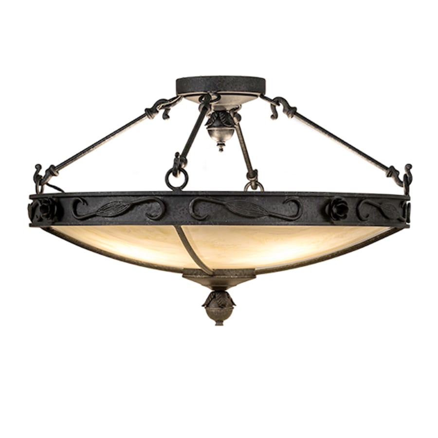 Meyda Tiffany Arabesque 4 Light 26" Wide Semi-Flush Bowl Ceiling Fixture