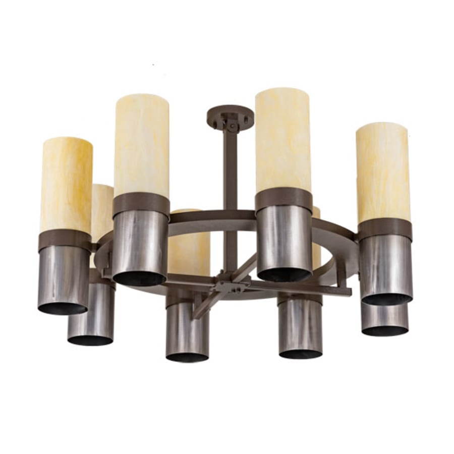 Meyda Tiffany Farmington 8 Light 48" Wide Semi-flush Ceiling Fixture