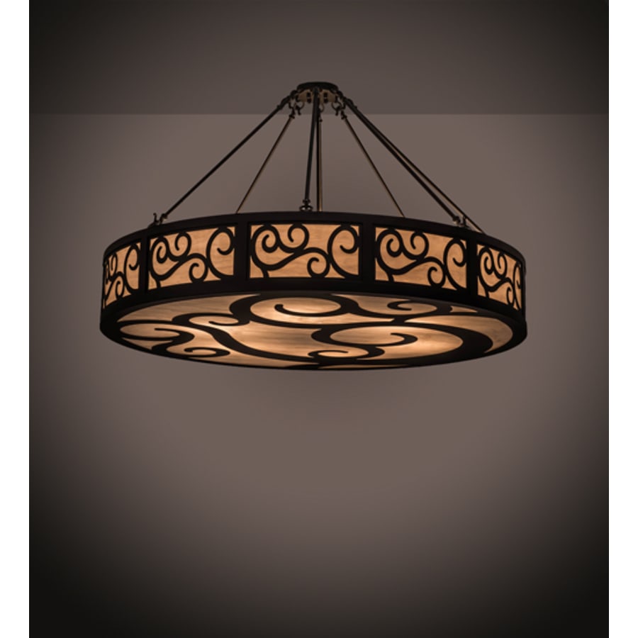 Meyda Tiffany Dean 6 Light 48" Wide Semi-Flush Drum Ceiling Fixture