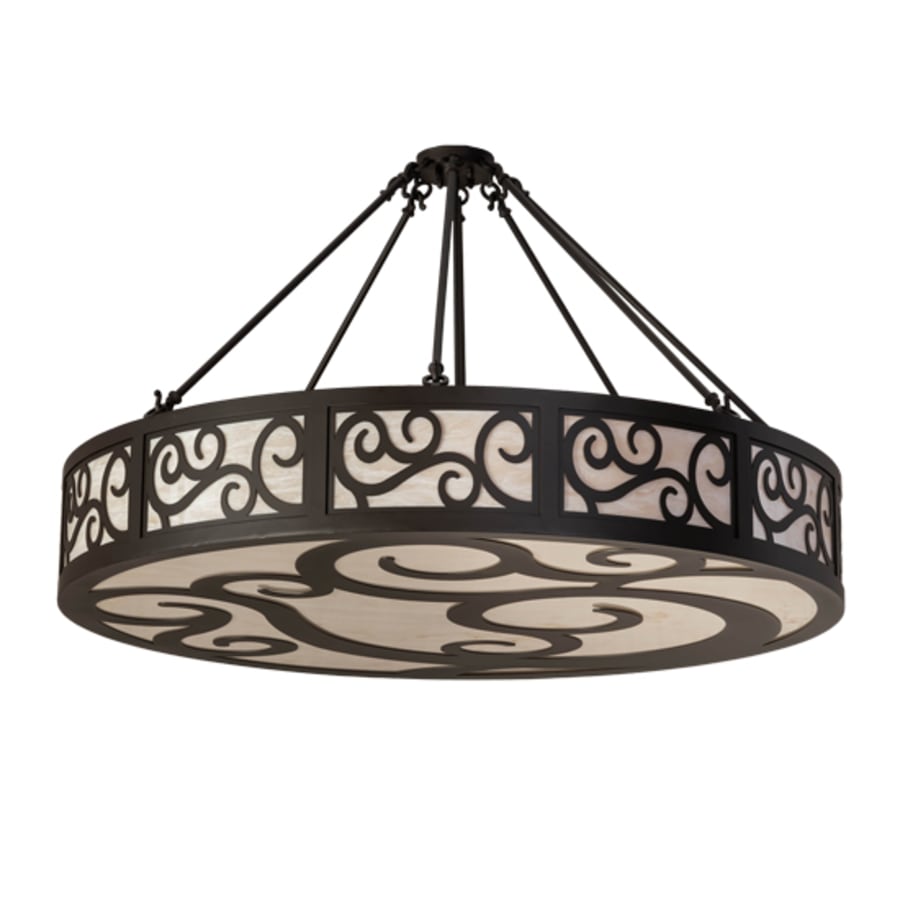 Meyda Tiffany Dean 6 Light 48" Wide Semi-Flush Drum Ceiling Fixture