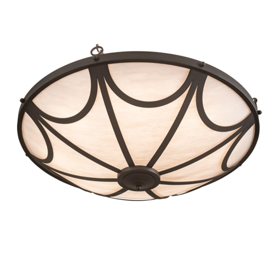 Meyda Tiffany Carousel 8 Light 42" Wide Semi-Flush Bowl Ceiling Fixture - Hand Wrought Iron Finish