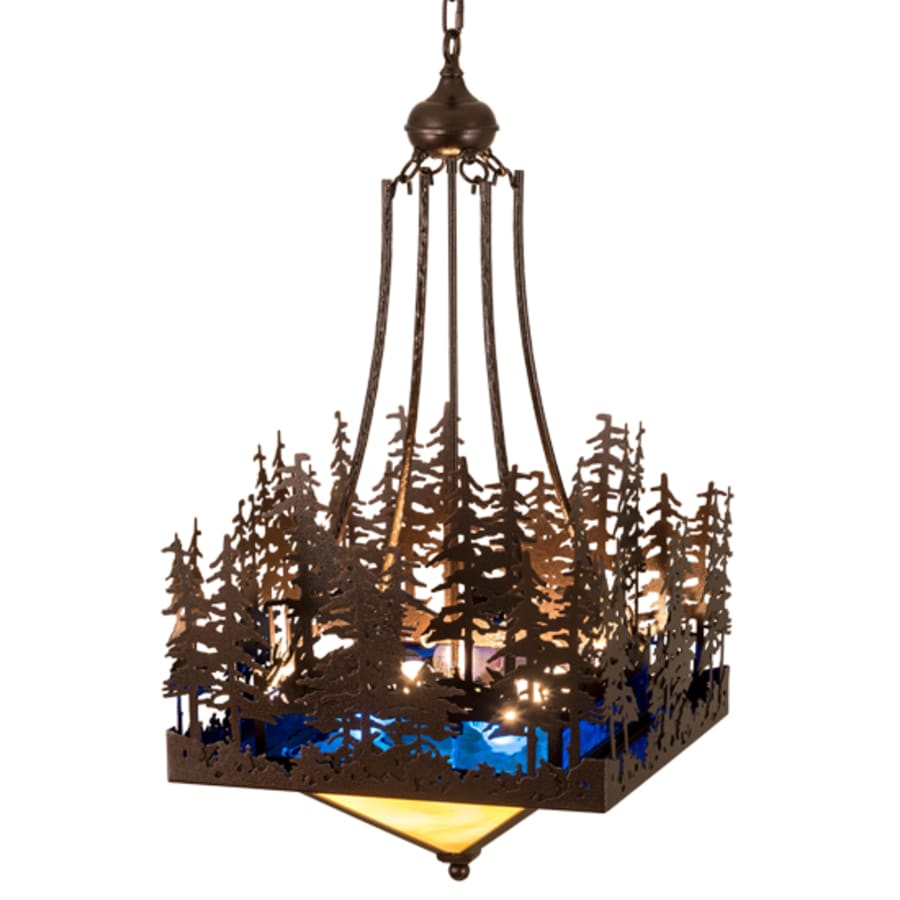 Meyda Tiffany 4 Light 28" Wide Abstract Pendant
