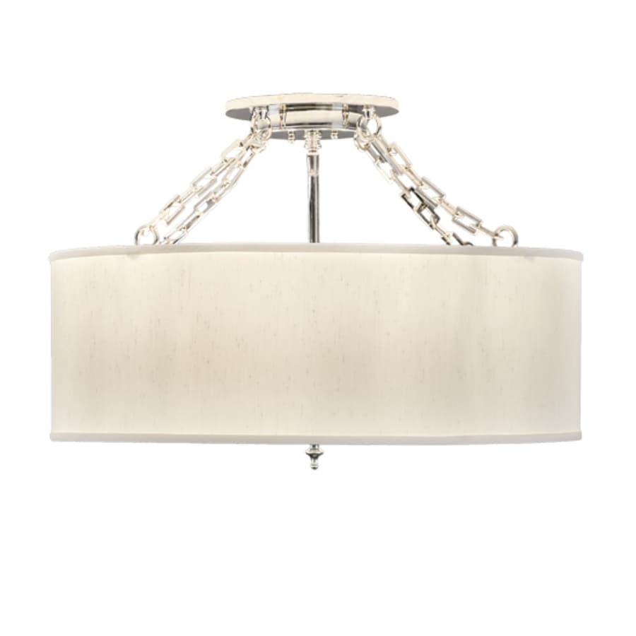 Meyda Tiffany Cilindro 4 Light 24" Wide Semi-Flush Drum Ceiling Fixture - Polished Nickel Finish