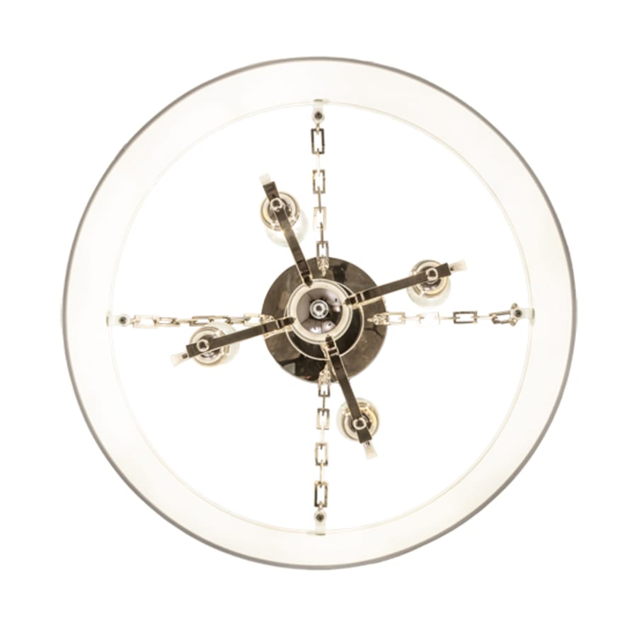 Meyda Tiffany Cilindro 4 Light 24" Wide Semi-Flush Drum Ceiling Fixture - Polished Nickel Finish