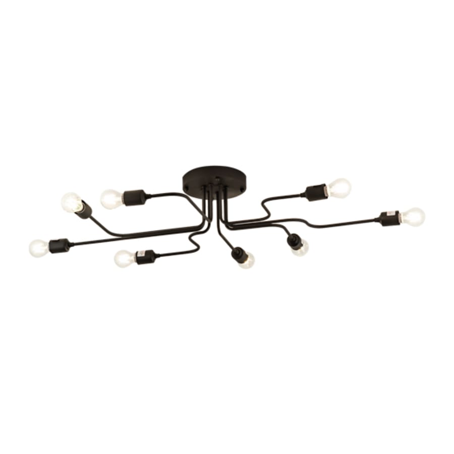 Meyda Tiffany PipeDream Alva 8 Light 44" Wide Semi-Flush Linear Ceiling Fixture