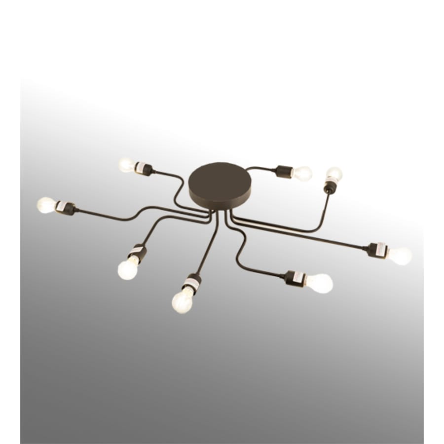 Meyda Tiffany PipeDream Alva 8 Light 44" Wide Semi-Flush Linear Ceiling Fixture