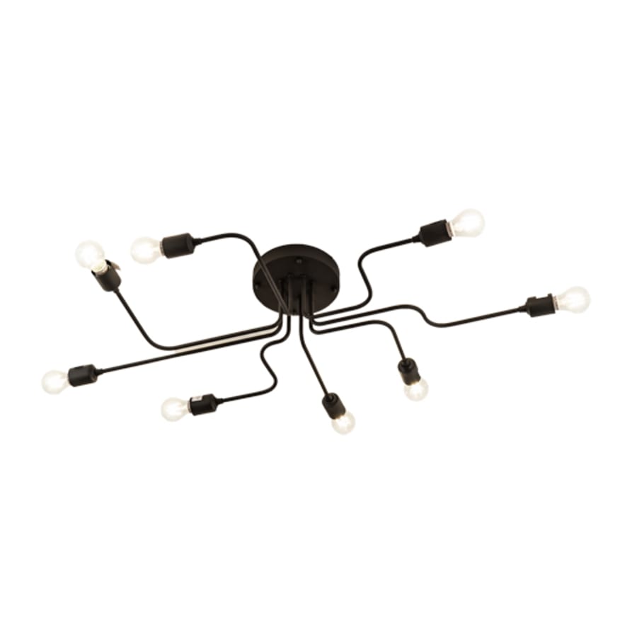 Meyda Tiffany PipeDream Alva 8 Light 44" Wide Semi-Flush Linear Ceiling Fixture