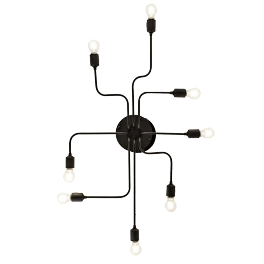 Meyda Tiffany PipeDream Alva 8 Light 44" Wide Semi-Flush Linear Ceiling Fixture