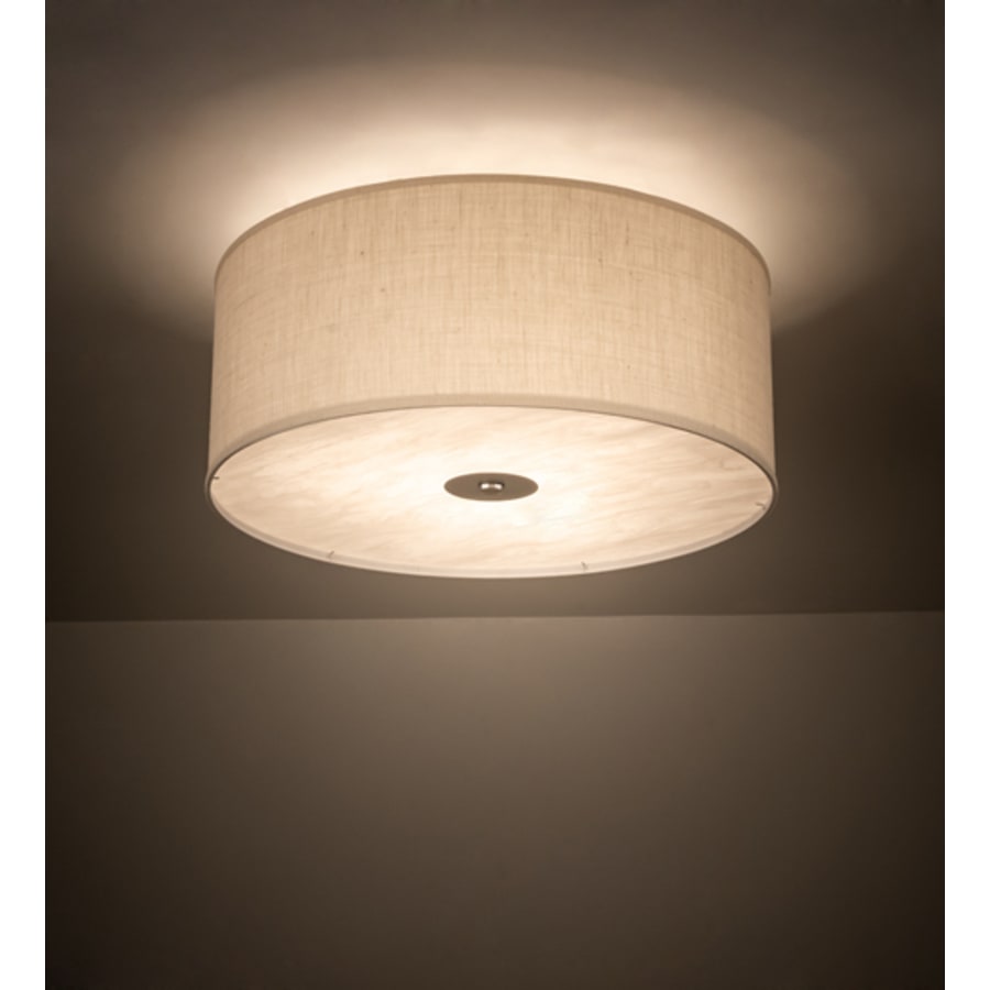 Meyda Tiffany Cilindro 3 Light 30" Wide Semi-Flush Drum Ceiling Fixture - Nickel Finish