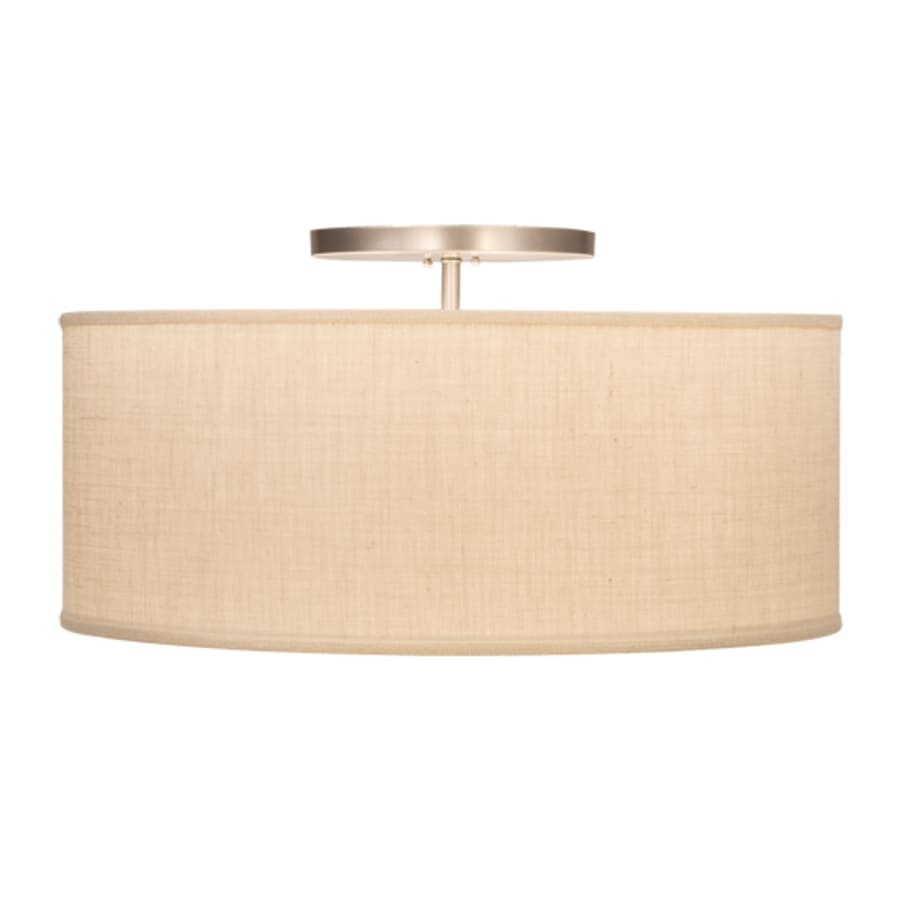Meyda Tiffany Cilindro 3 Light 30" Wide Semi-Flush Drum Ceiling Fixture - Nickel Finish