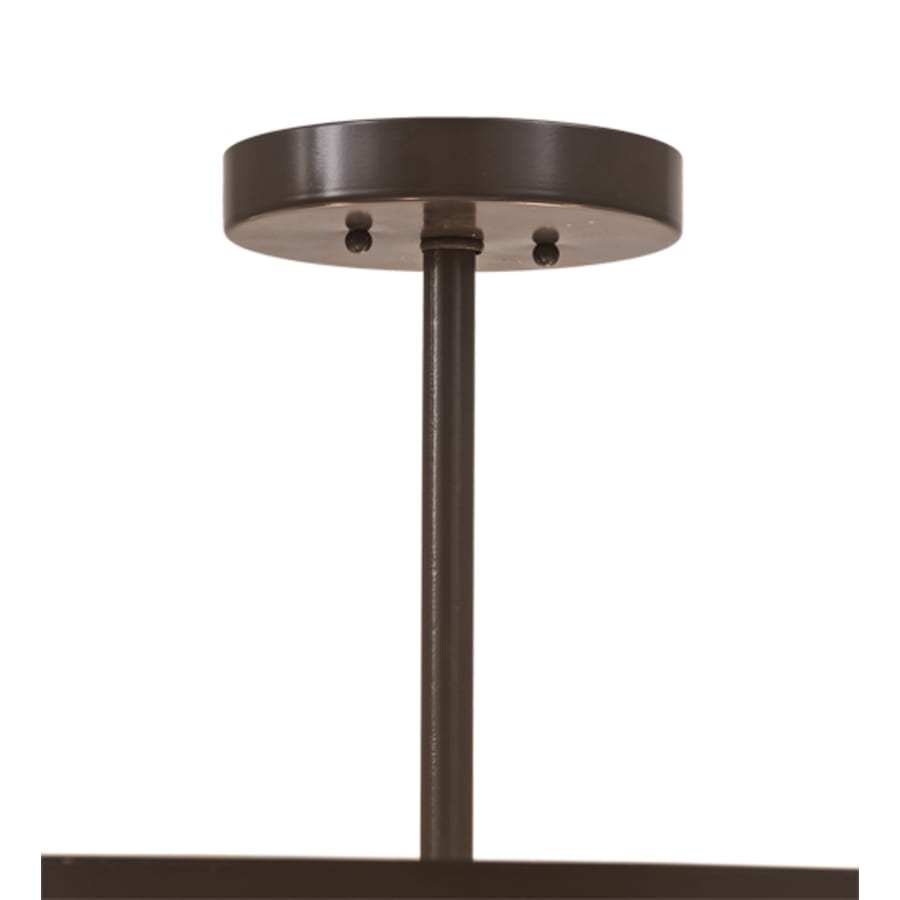 Meyda Tiffany Cilindro Barnabas 6 Light 36" Wide Semi-Flush Drum Ceiling Fixture with Beige Textrene Shade - Timeless Bronze Finish