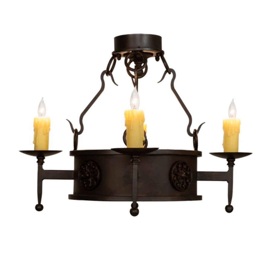 Meyda Tiffany Lorenzo 4 Light 24" Wide Semi-Flush Ceiling Fixture