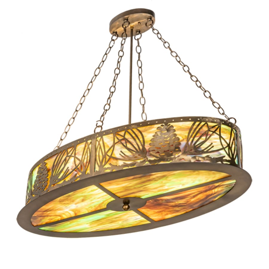 Meyda Tiffany 4 Light 36" Wide Abstract Linear Pendant