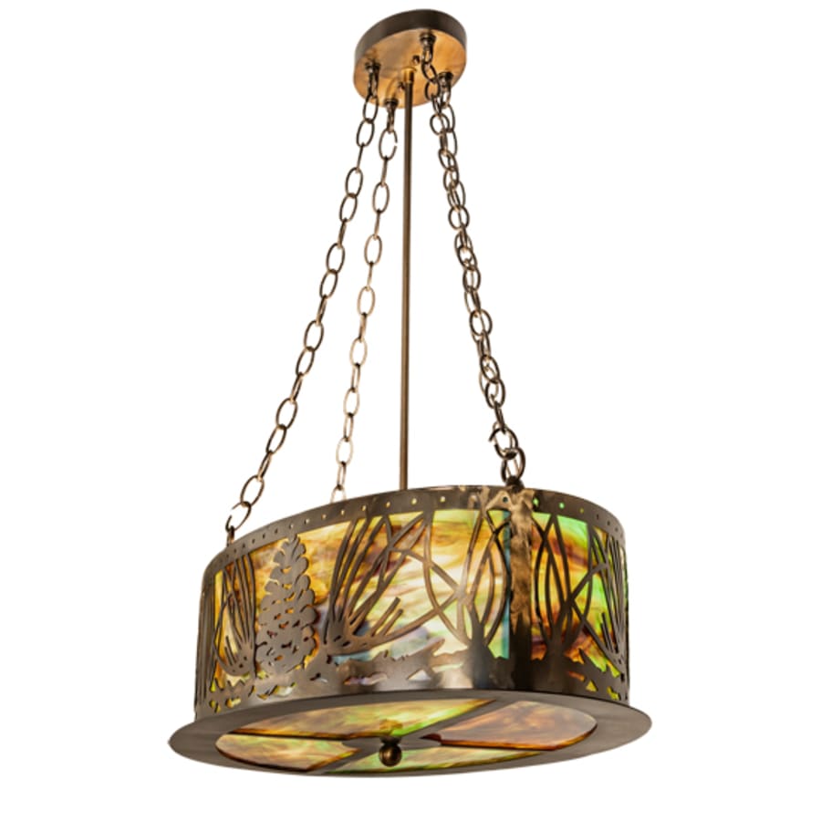 Meyda Tiffany 4 Light 36" Wide Abstract Linear Pendant