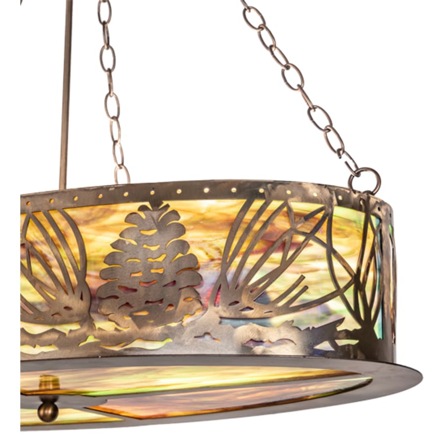 Meyda Tiffany 4 Light 36" Wide Abstract Linear Pendant
