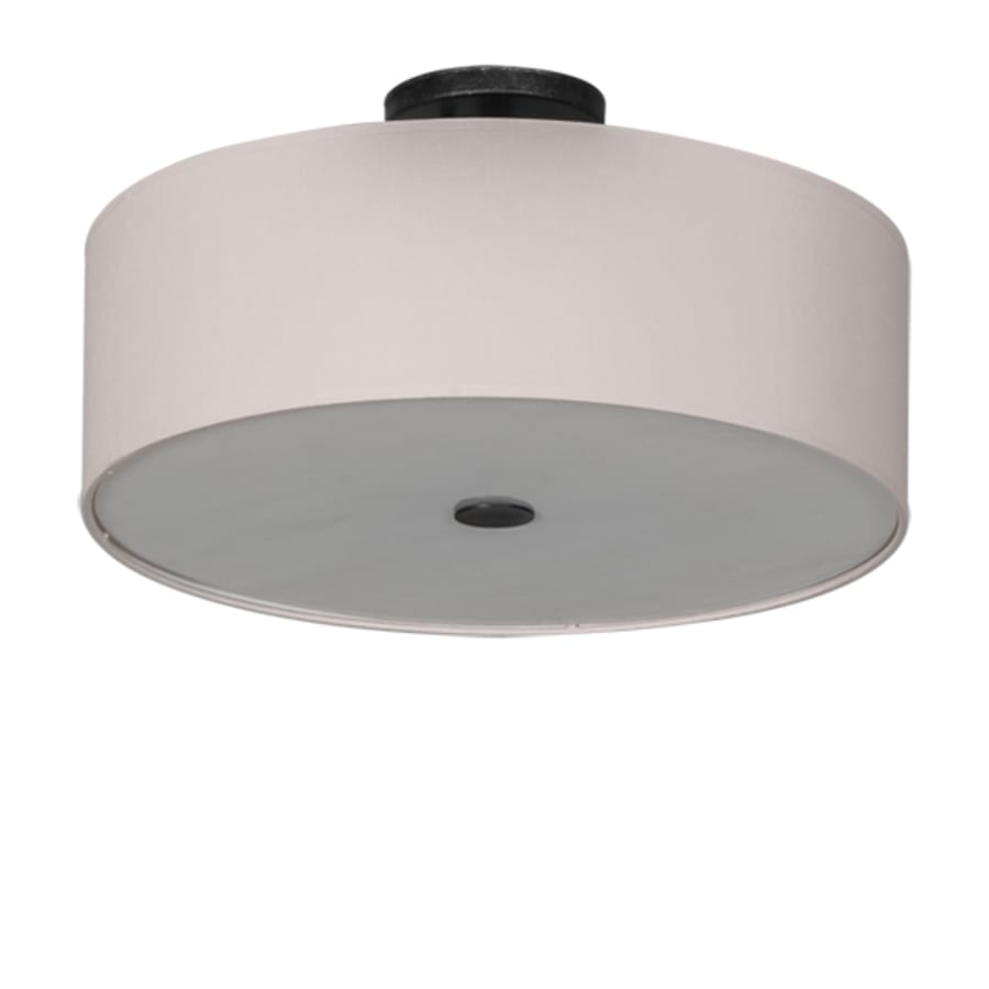 Meyda Tiffany Cilindro 4 Light 18" Wide Semi-Flush Drum Ceiling Fixture - Smoke Finish