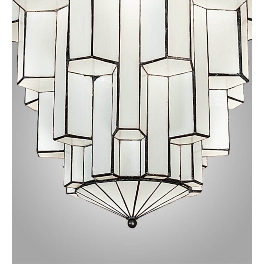 Meyda Tiffany Paramount 24" Wide Flush Mount Waterfall Ceiling Fixture - Antique Iron Gate Finish - GU24 Bulb Base
