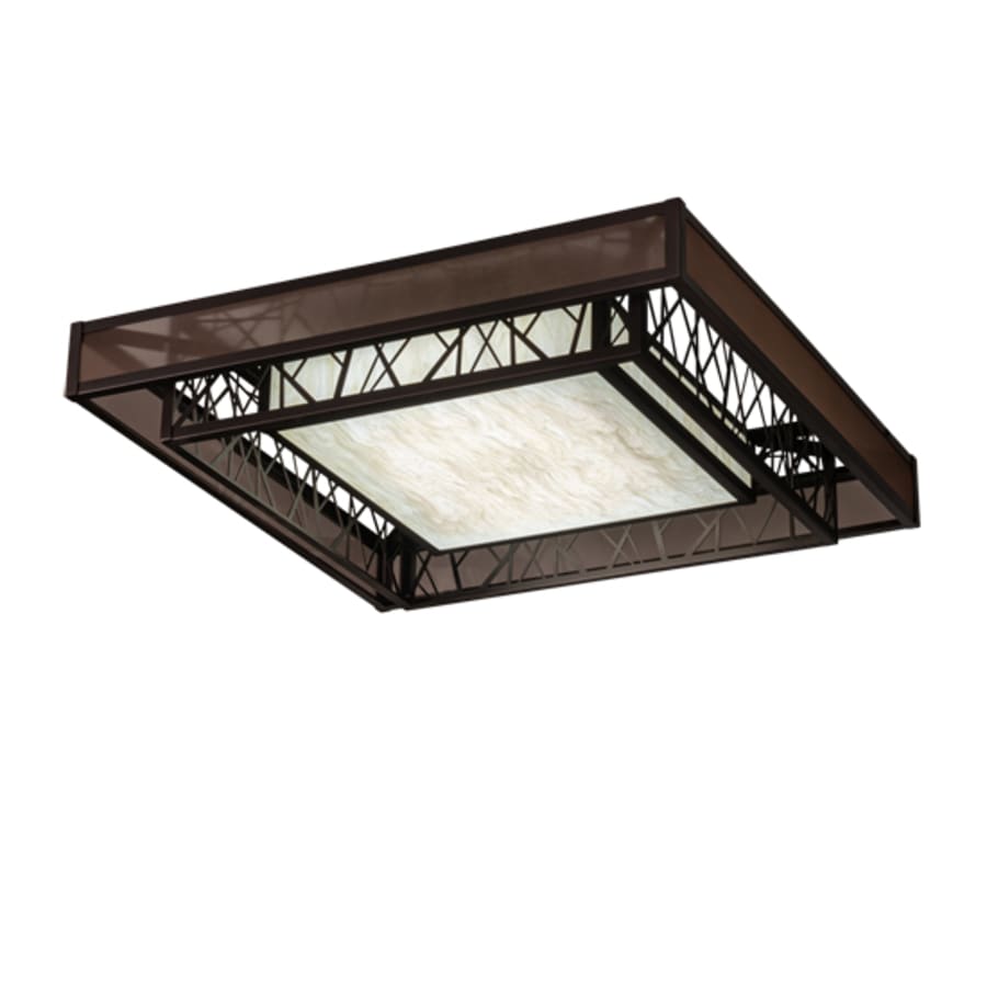 Meyda Tiffany Quadrato Rich Umador 51" Wide LED Semi-Flush Square Ceiling Fixture