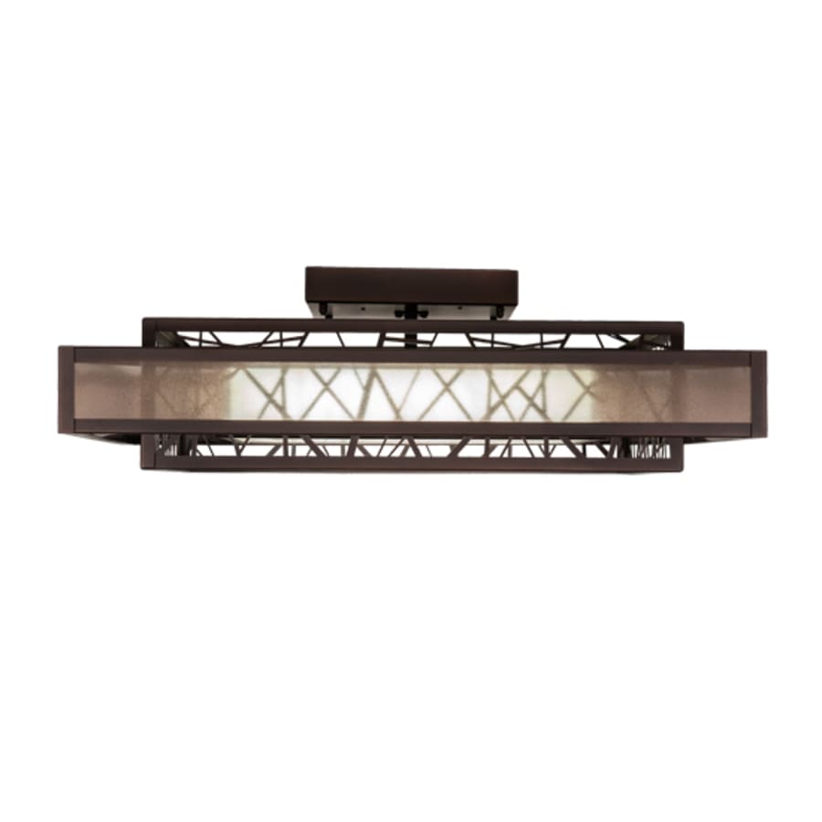Meyda Tiffany Quadrato Rich Umador 51" Wide LED Semi-Flush Square Ceiling Fixture