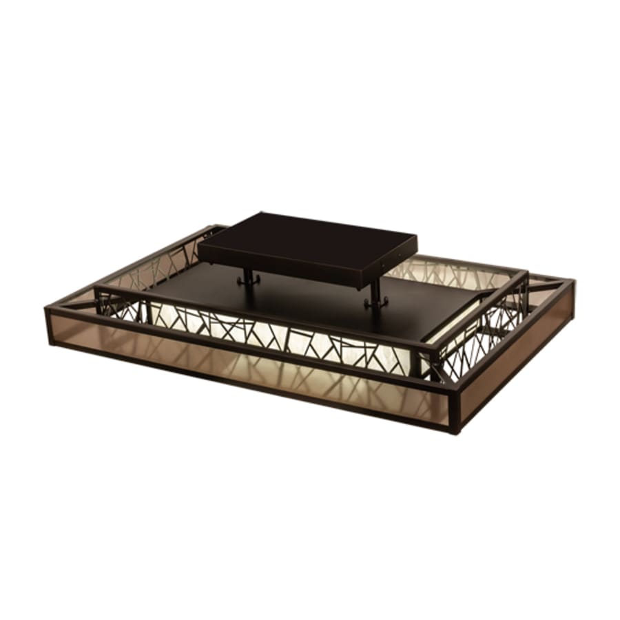 Meyda Tiffany Quadrato Rich Umador 48" Wide LED Semi-Flush Ceiling Fixture