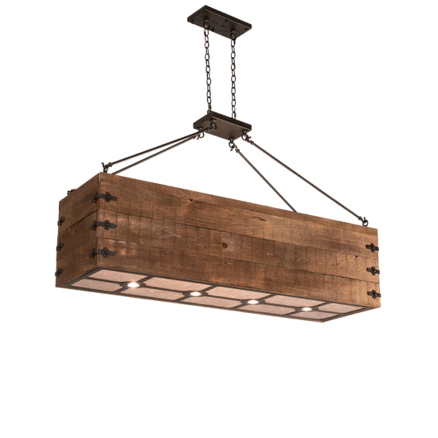 Meyda Tiffany 8 Light 18" Wide Wood Pendant
