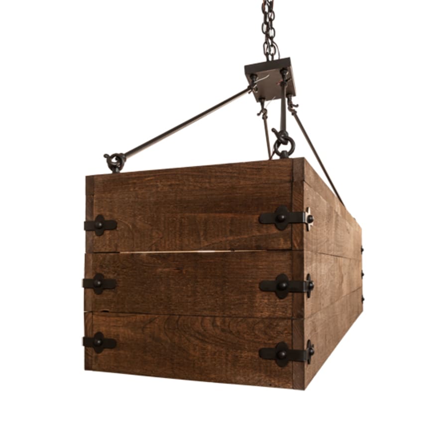 Meyda Tiffany 8 Light 18" Wide Wood Pendant