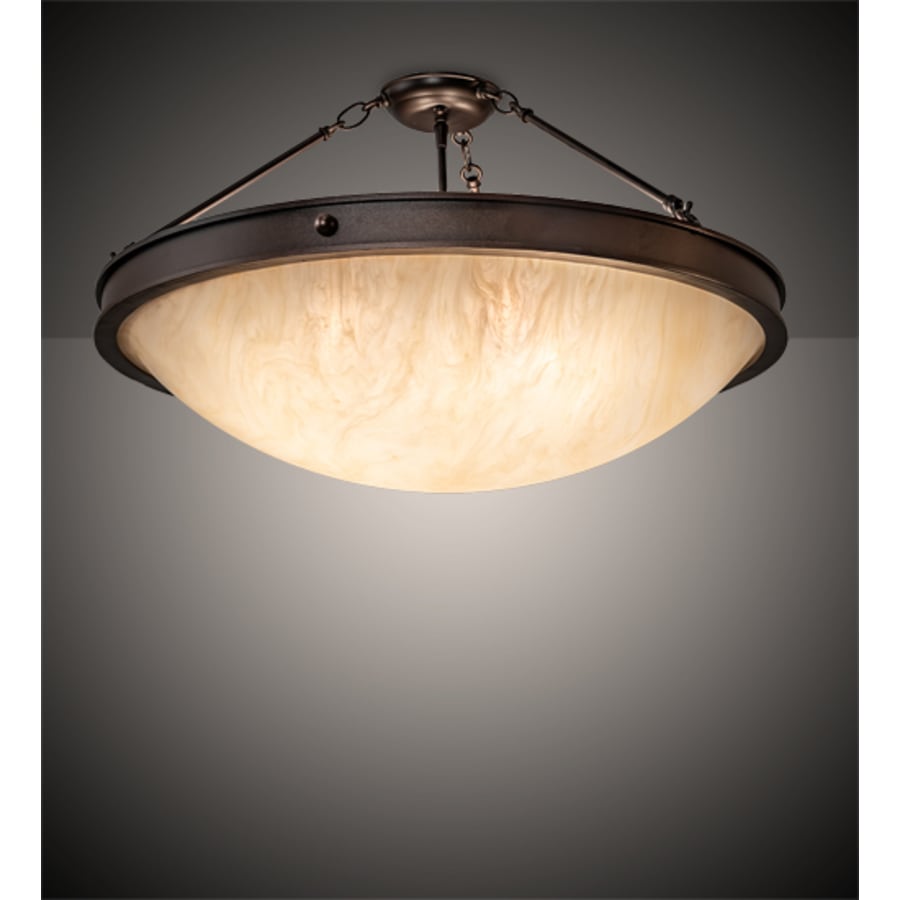Meyda Tiffany Dionne 4 Light 28" Wide Semi-Flush Bowl Ceiling Fixture