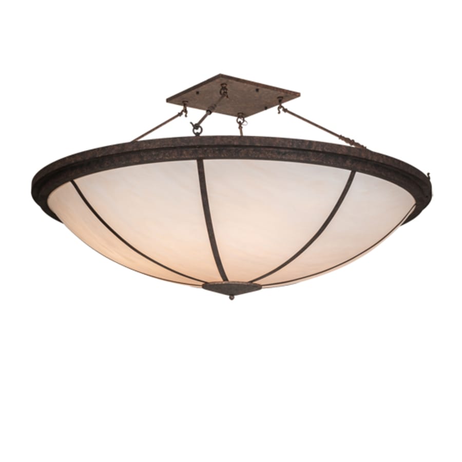 Meyda Tiffany Commerce 8 Light 72" Wide Semi-Flush Bowl Ceiling Fixture - Rococo Finish