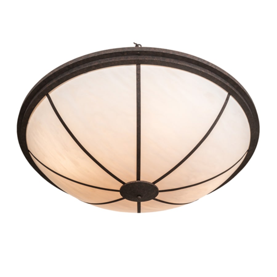 Meyda Tiffany Commerce 8 Light 72" Wide Semi-Flush Bowl Ceiling Fixture - Rococo Finish