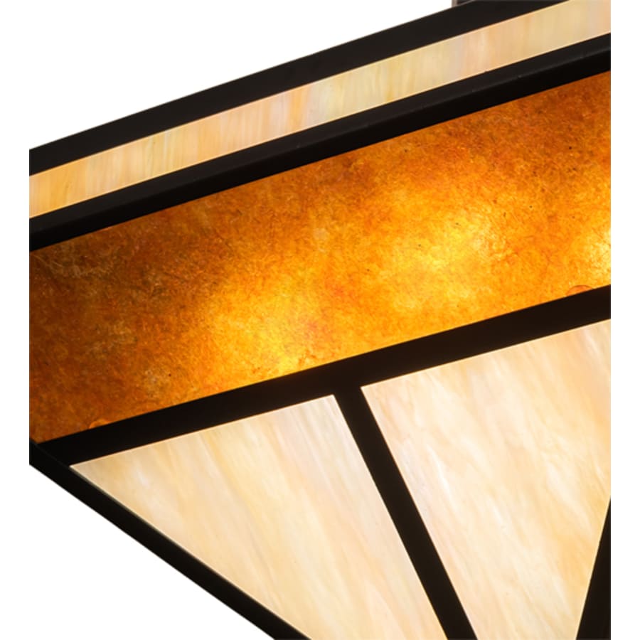 Meyda Tiffany T Mission 8 Light 34" Wide Semi-Flush Ceiling Fixture - Flat Black Finish